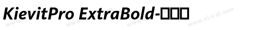 KievitPro ExtraBold字体转换